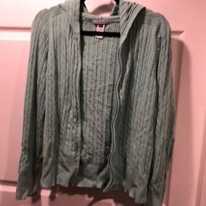 GAP Stretch Aqua Hoodie Sweater L